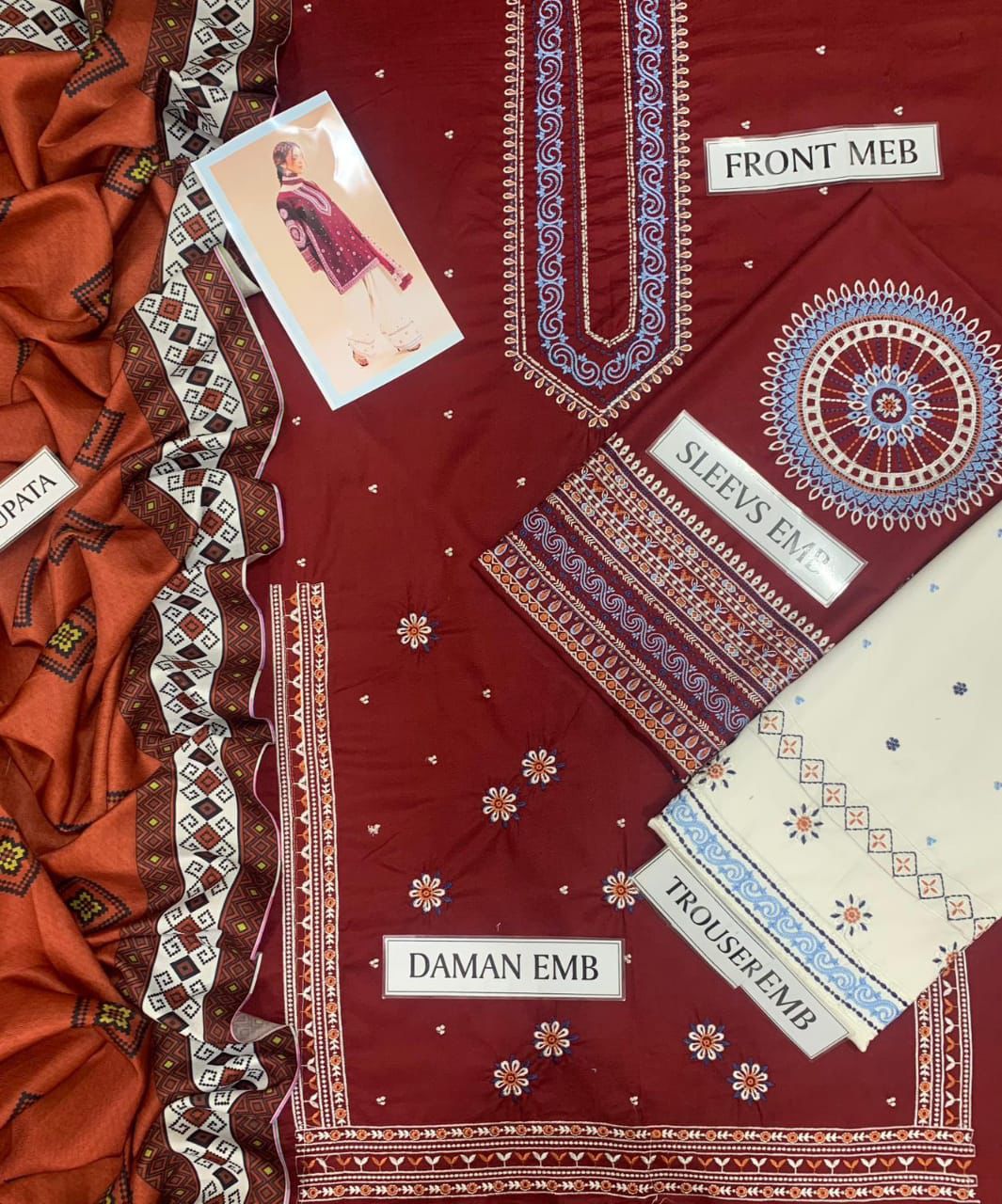 HIT & TRENDY DHANAK WOOL EMBROIDERED 3PC