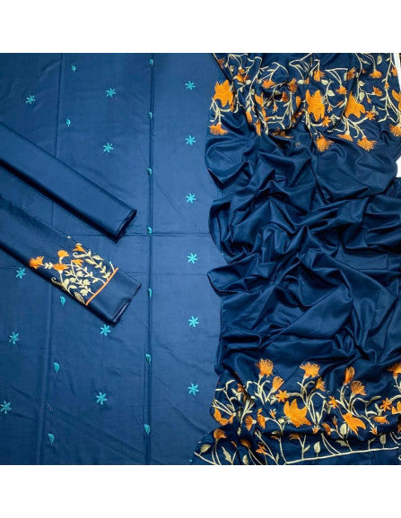 BAROQUE 3 PIECE LUXURY  Air jet dhank FULLY EMBROIDERED DRESS.